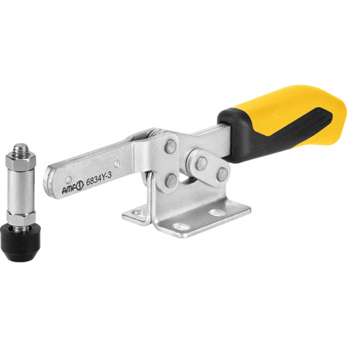 Horizontal Toggle Clamp with Yellow Handle, 6834Y
