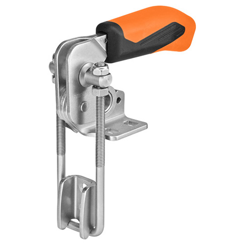 Vertical Hook-Type Toggle Clamp with Orange Handle, 6848VNIJ