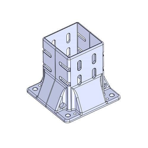 Piede profilo per supporto profilo 100 x 100, P100 AL - 85 / 195