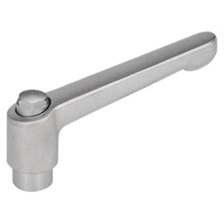 Adjustable Stainless Steel-Hand levers, threaded bushing 300.5-30-B6-AS