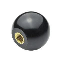 Ball knobs, Plastic with brass insert 319-KU-32-M8-E-MS