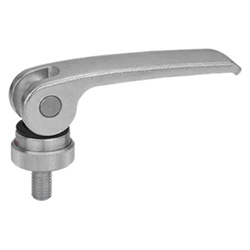 Clamping levers with eccentrical cam with threaded stud, Lever steel 927.3-101-M10-40-A