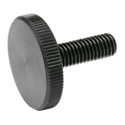 Flat knurled screws, Steel 653-M5-30