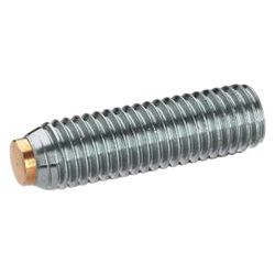 Grub screws with brass / plastic pivot, Stainless Steel 913.5-M4-5-KU