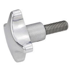 Hand knobs, Aluminum with Stainless Steel-Threaded bolt 6335.5-AM-63-M12-40