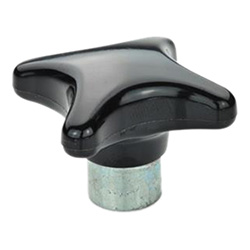 Hand knobs, Duroplast, with protruding steel bushing 6335.1-50-B8-C