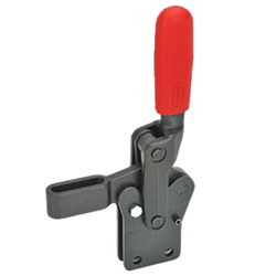 Heavy duty vertical acting toggle clamps, with vertical mounting base „Longlife“