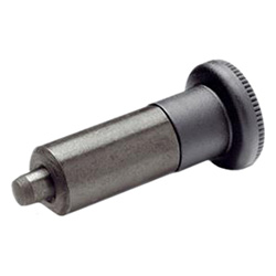 Indexing plungers without thread, Steel / Plastic knob