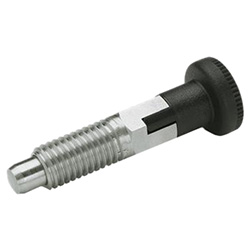 Indexing plungers, Stainless Steel, with knob, with and without rest position 717-6-M10-BK-NI