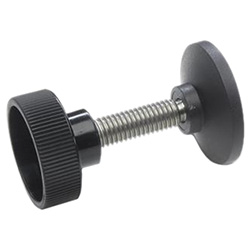 Knurled screws with movable thrust pad 421.12-M8-40-25