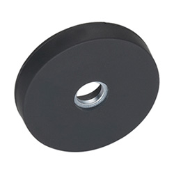 Retaining magnets with bore, with rubber jacket