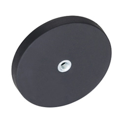 Retaining magnets with female thread, with rubber jacket