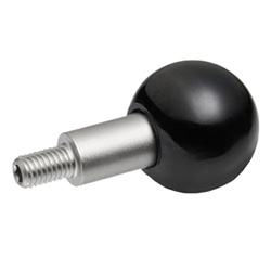 Revolving ball knobs, Plastic / Stainless Steel 319.5-25-M6-B