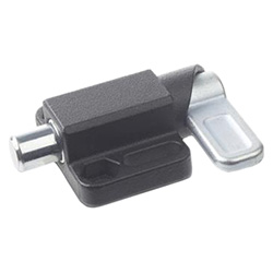 Spring latches with flange for surface mounting