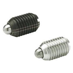 Spring plungers with bolt, Steel 615.1-M5-BN