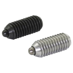Spring plungers, with bolt, Steel 615.4-M12-BS
