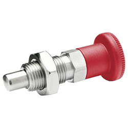 Stainless Steel-Indexing plungers with red knob 817-6-6-C-NI-RT