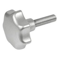 Stainless Steel-Star knobs 6336.5-ES-40-M8-25