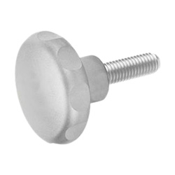 Stainless Steel-Star knobs with threaded stud 5335-60-M12-30