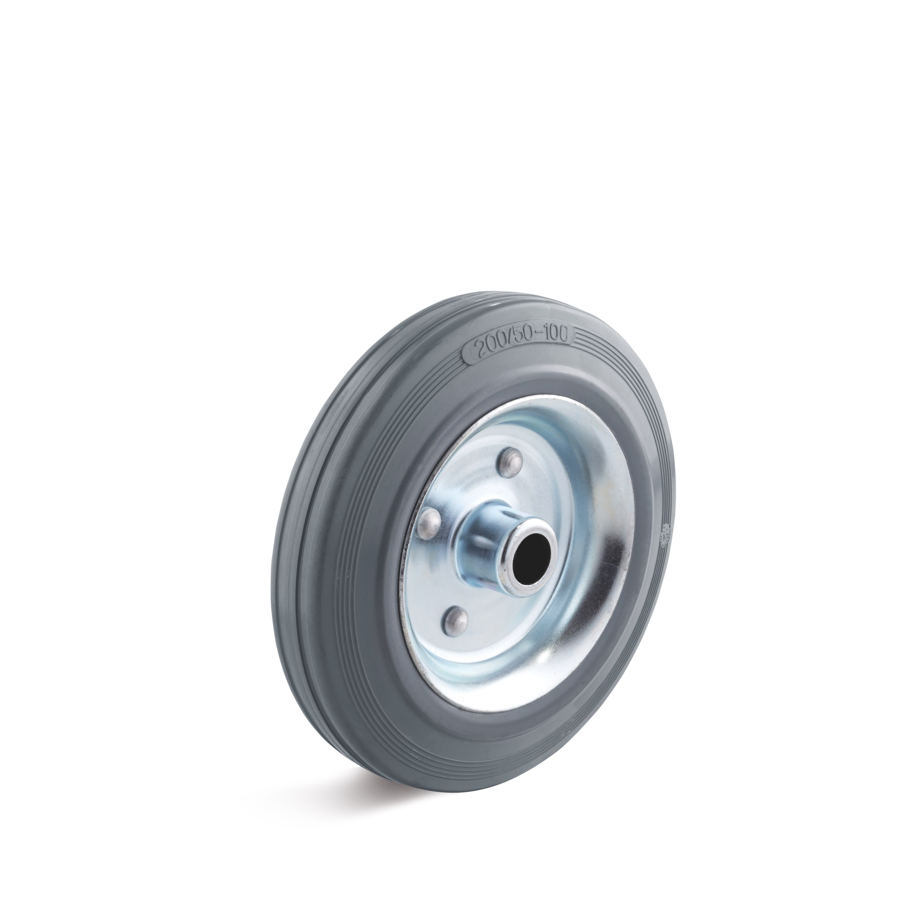Solid rubber wheel with steel rim SGS-125-38-50-R15-GRAU