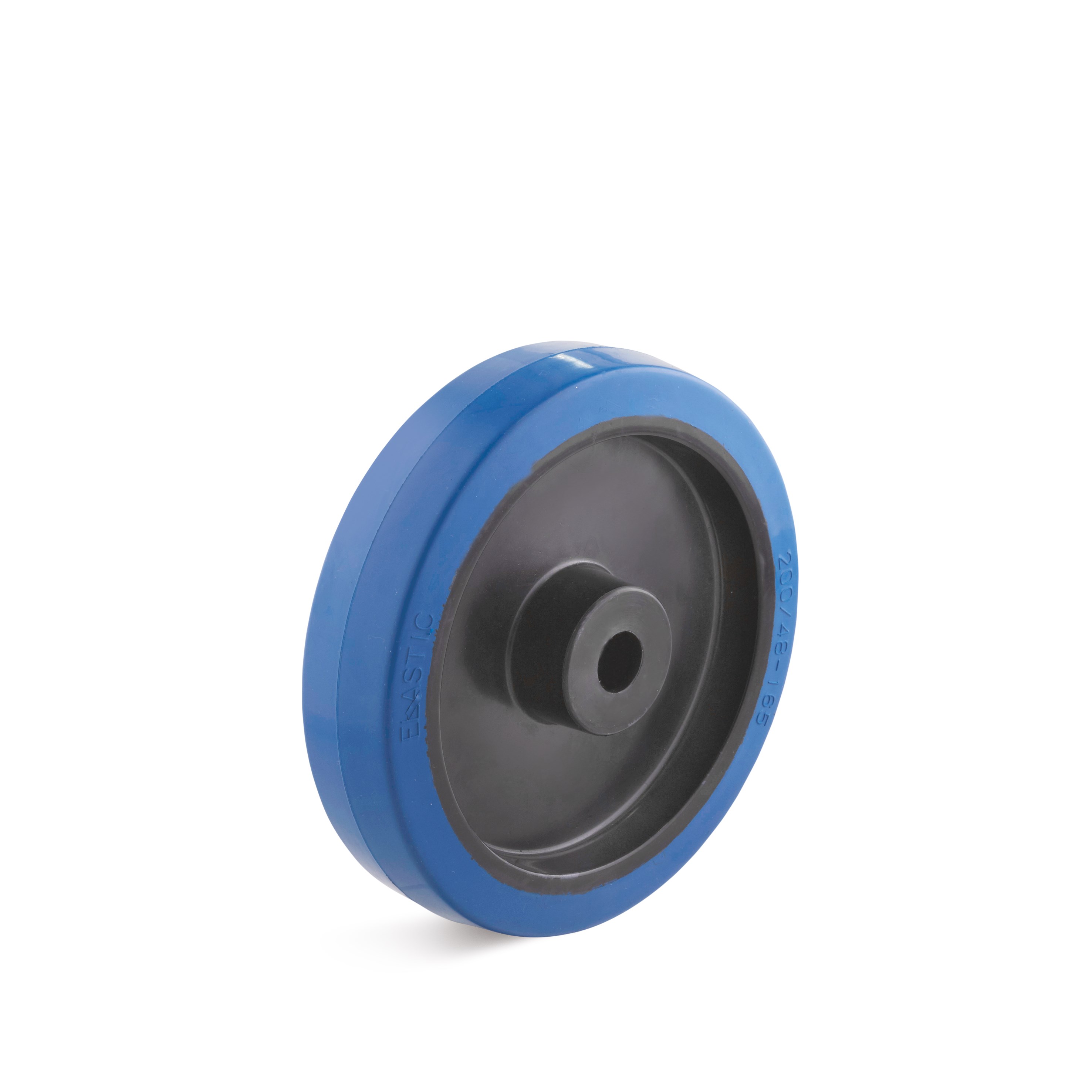 Elastic solid rubber wheel, tread approx. 65 ° Shore A EGK-200-48-60-R20