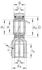 Estremità stelo idraulica ELGES che richiede manutenzione con bloccaggio filettato, Din 24338/ISO 6982, aperta