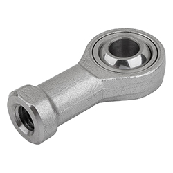 Testa articolata DIN ISO 12240-1 con cuscinetti scorrev., filettatura interna, acciaio inox (27630)