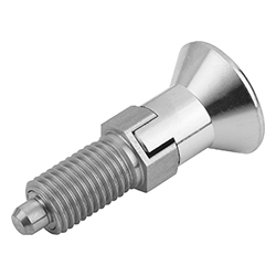 Spina di posizione, forma C con incavo d'arresto senz controdado, acciaio inox, inch (03089)