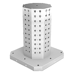 Torre di serraggio a lati, con fori modulari, forma B, GJL300 (01856)