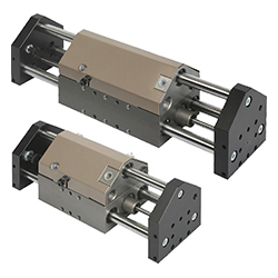 Modulo lineare pneumatico 3 guide circolari, alluminio (20000)