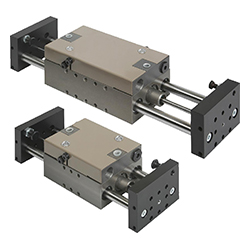 Modulo lineare pneumatico 2 guide circolari, alluminio (20000)