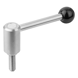 Leva di serraggio, forma 0°, acciaio inox, inch (06381)