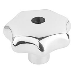 Pomello a lobi, forma B a DIN 6336, acciaio inox, inch (06194)