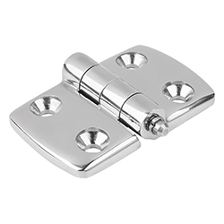 Cerniera forma C con perno/testa e copiglia, acciaio inox (27875)