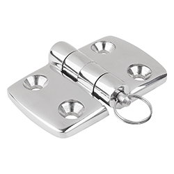 Cerniera forma B con perno/testa e anello, acciaio inox (27875)