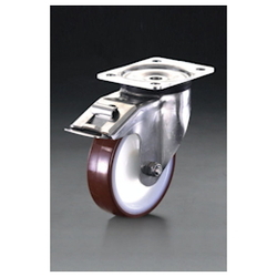 Ruote con freno (ruote girevoli) / diametro ruota × larghezza: 150 × 45 mm / acciaio inox