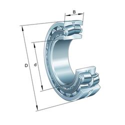 Cuscinetto orientabile a rulli 240...-BE, dimensioni principali secondo DIN 635-1