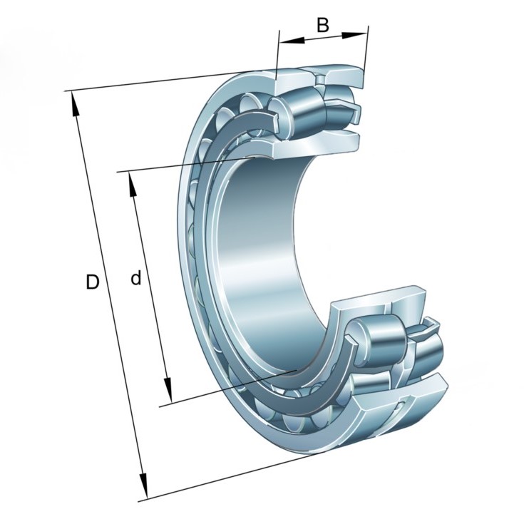 Cuscinetto orientabile a rulli 223..-E1-K, dimensioni principali secondo DIN 635-2, con foro conico