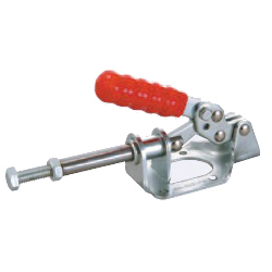 Morsetto a ginocchiera, tipo push-pull, base flangiata, dimensione bullone M8, forza di serraggio 1.360 N