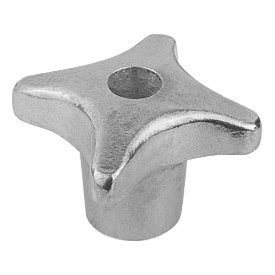 Manopole simili a DIN 6335 alluminio, forma D, filettatura svasata (K0145)
