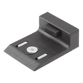 Porta in plastica per profilo in alluminio con cuscinetto o con fermo magnetico (K1633) K1633.1