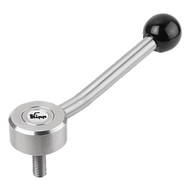 Leve di tensionamento filetto esterno piatto in acciaio inox, 15° (K0129)