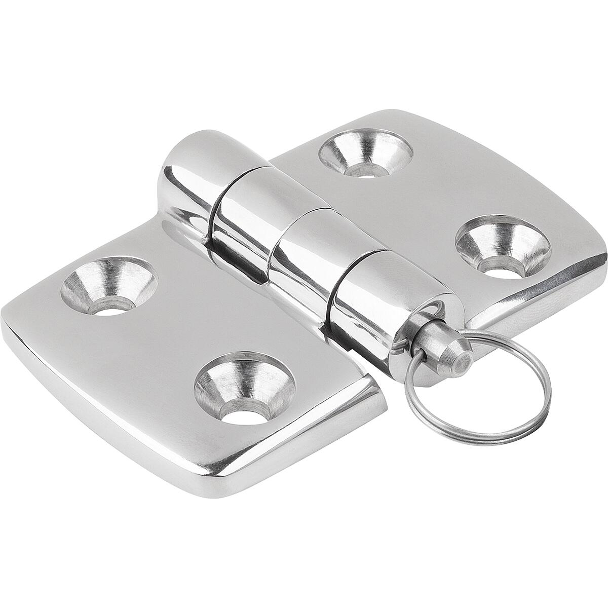 Cerniere in acciaio inox, divisibili, smontabili, Forma B, con perno/testa e anello (K1964)