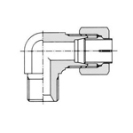 Raccordo senza svasature per raccordo antivibrante per tubi in acciaio tipo NE – giunto di collegamento tubi flessibili a gomito (femmina)
