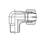 Raccordo mordente per raccordo antivibrante con nipplo a gomito per tubi in acciaio tipo NE KLN16-040E