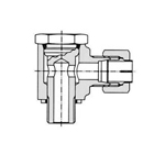 Raccordo senza svasatura per raccordo antivibrante per tubi in acciaio tipo NE – gomito con prigioniero (tipo B) KMB21-060N