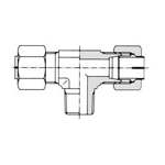 Raccordo senza svasatura per raccordo antivibrante per tubi in acciaio tipo NE – a T con nipplo KTN08-020E