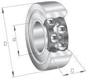 Rotelle / doppia fila / con superficie esterna cilindrica e guarnizioni su entrambi i lati / INA 0838758400000