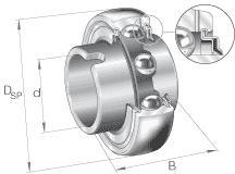 Cuscinetto radiale a sfere / fila singola / anello esterno sferico / scanalatura di azionamento / INA 0008527910000