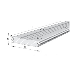 Guide LFS..-Z, profilo solido, con due alberi con piste, design resistente alla corrosione disponibile